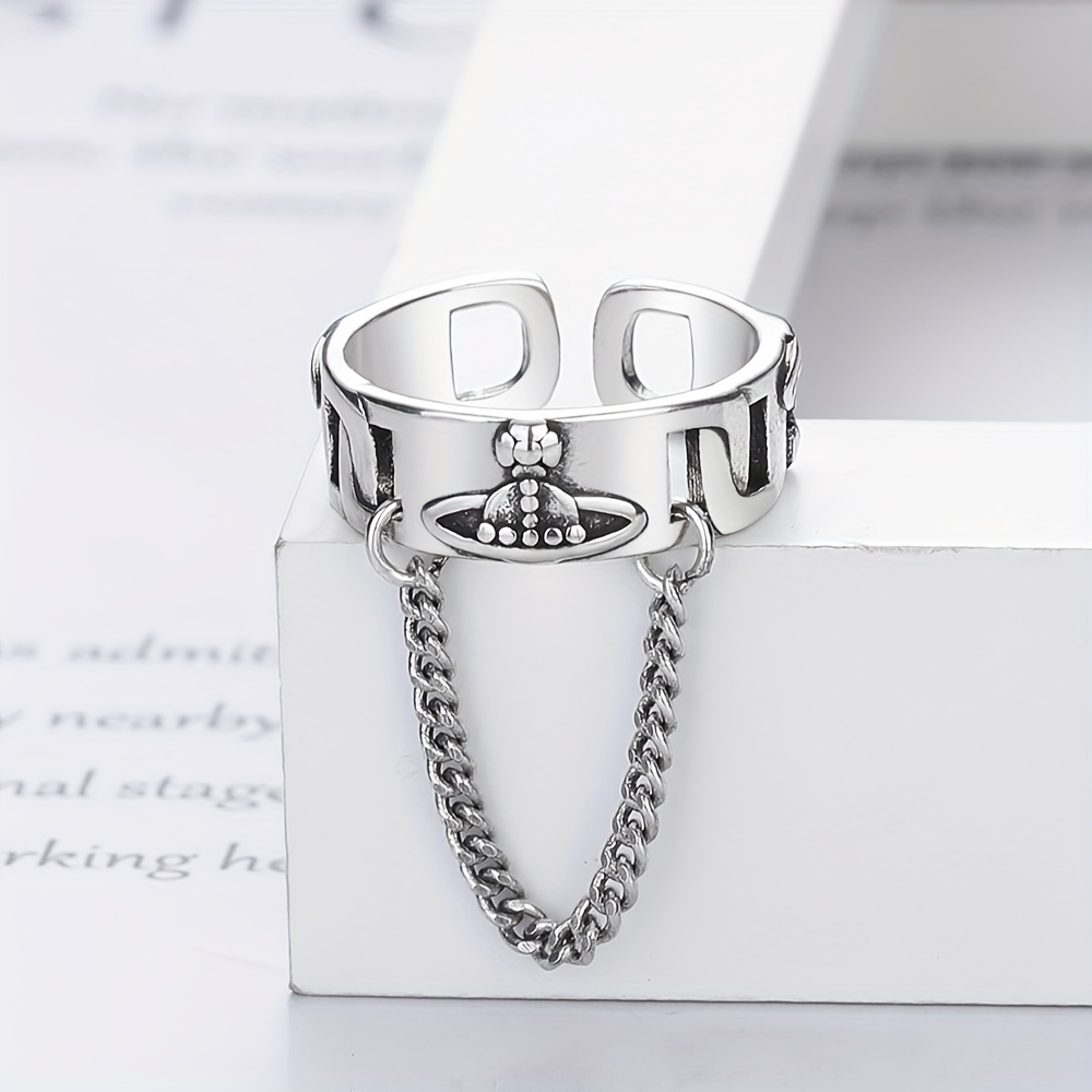 Men's Celestial Chain Adjustable Ring - Perfect Gift